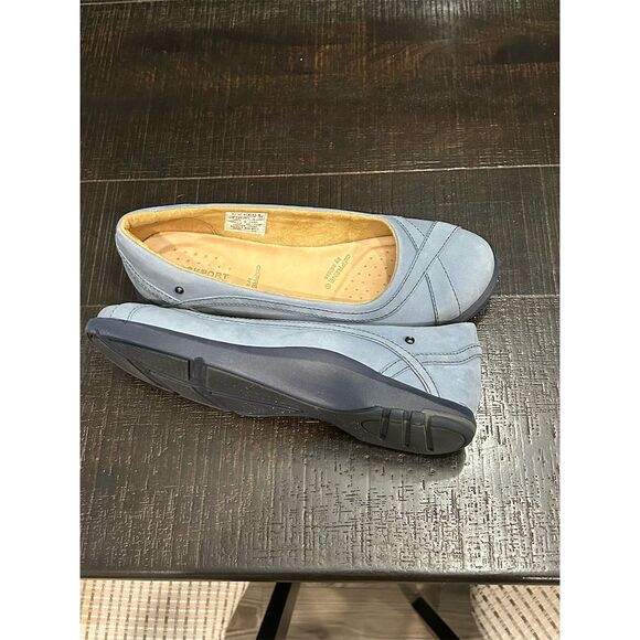 Rockport Women's Blue Leather Loafers Size 8.0  Slip On Round Toe - Picture 5 of 7